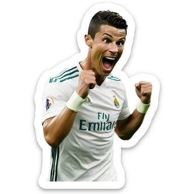 Cristiano Ronaldo celebrando sticker