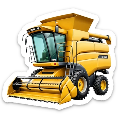 combine harvester sticker