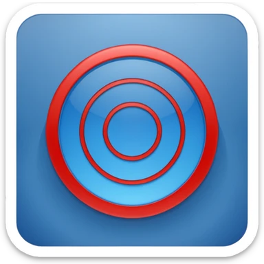 circle diagram 98% blue 2% red sticker