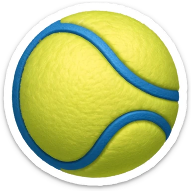 blue tennis ball sticker