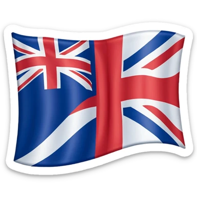 Half england half south Korea flag sticker