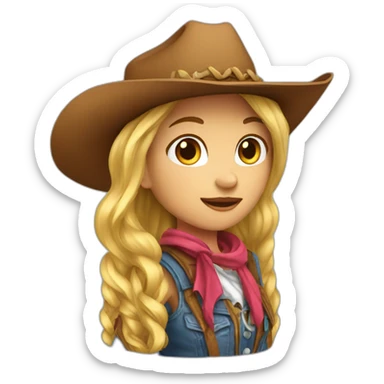 cowgirl sticker