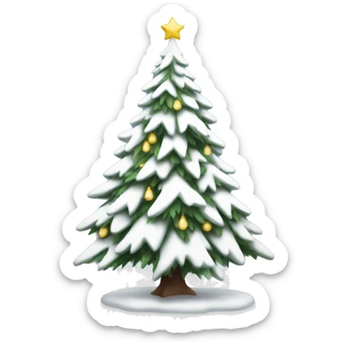 White Christmas tree sticker