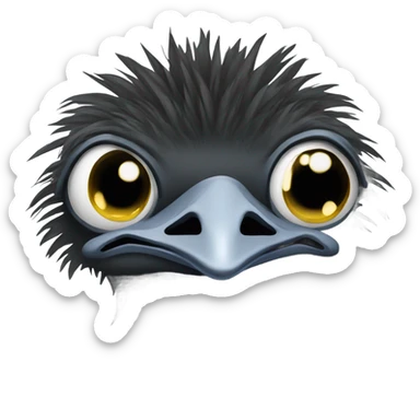 Emo emu sticker