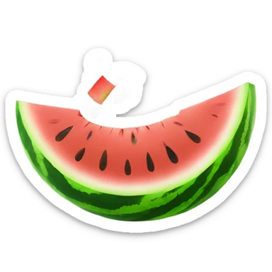 Watermelon smoking a doobie sticker
