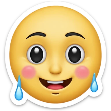 Smiley qui sourit avec des cœur noir et des larmes  sticker