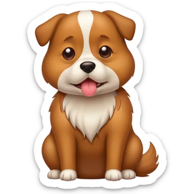 Dog pooping sticker