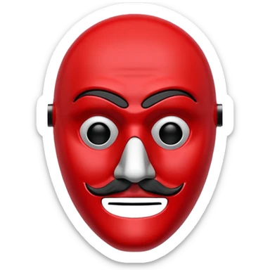 Money heist movie mask sticker