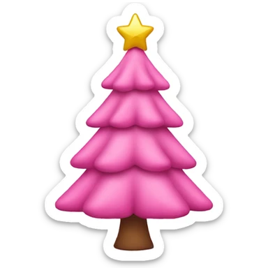 Pink Christmas tree  sticker