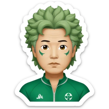 Jang Deok-su , Age: Late 50s
Appearance: A fierce man with tattoos, A large hair, have a tattoo on his neck.
Outfit: Green player tracksuit sticker