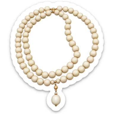 white prayer bead sticker