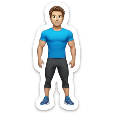 Man with brown hair and do fitness  sticker