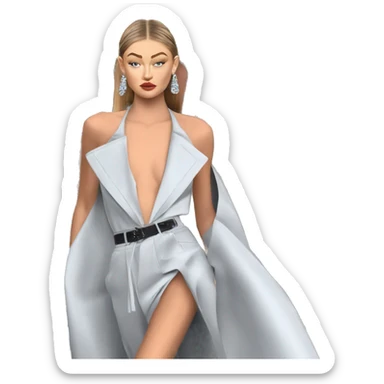 gigi hadid at paris fashion week sticker