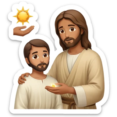 Jesus healing a person  sticker
