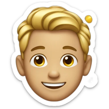 happy boys with earrings sticker