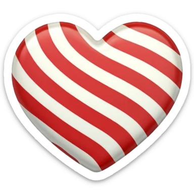 heart shaped peppermint candy sticker