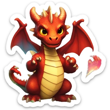 A dragon holding a hand of magic the gathering cards sticker