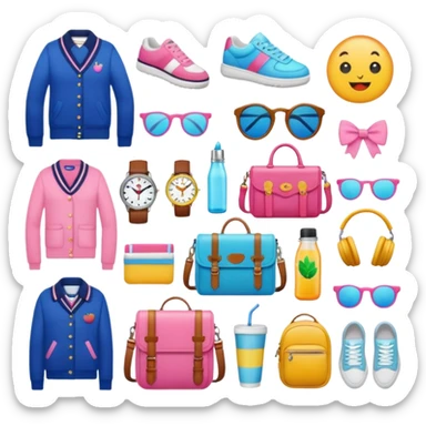 Colourful Preppy aesthetic  sticker