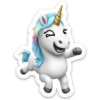 A unicorn that is dabbing sticker
