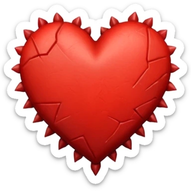 heart with a jagged border sticker