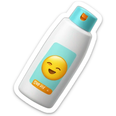 Sunscreen bottle sticker