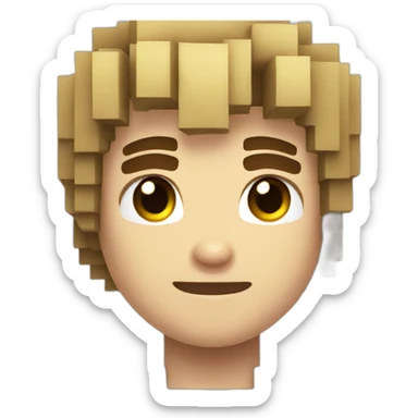 twink steve from minecraft sticker