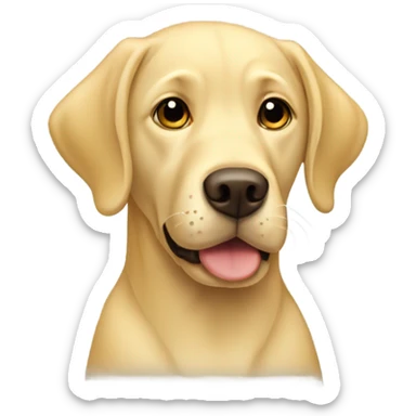 Yellow Labrador cartoon.  sticker