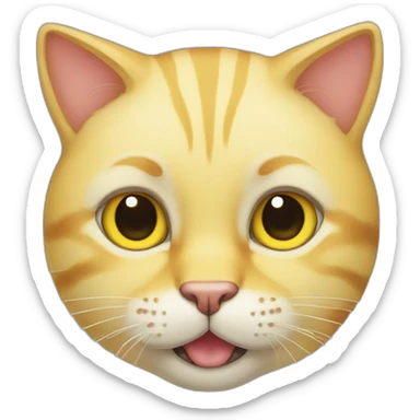 yellow cat emoji sticker