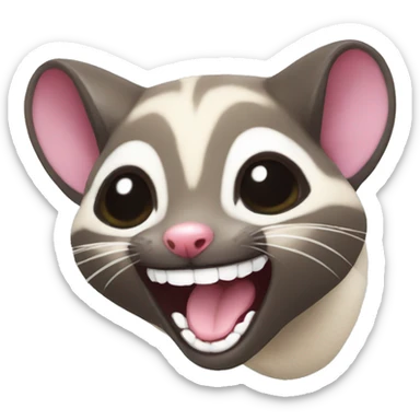Laughing sugar glider sticker