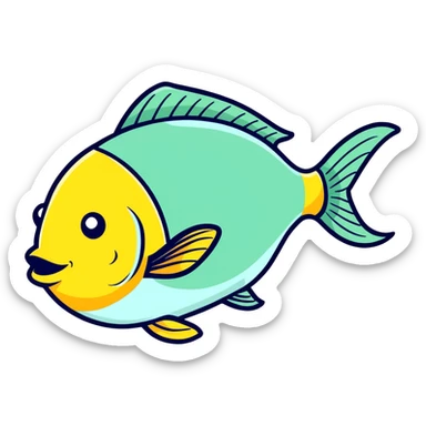 Big fat fish sticker