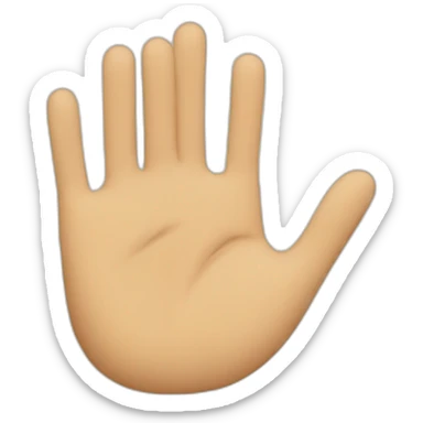 Letter shaped hand sticker