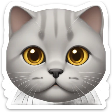 British short hair with chubby cheeks  sticker