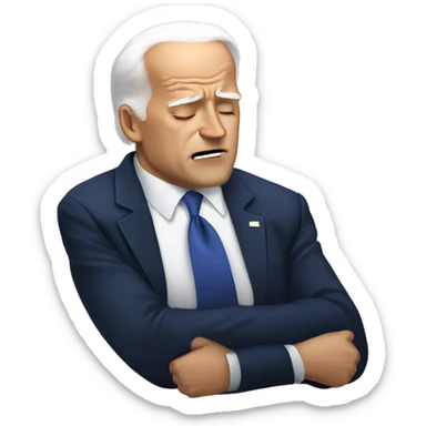 Joe Biden falling asleep sticker