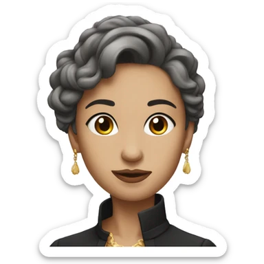 elegance of a solitary beauty sticker