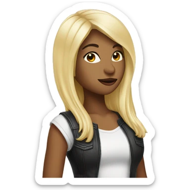 kiss-kiss blonde  sticker