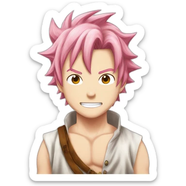 natsu dragneel pink hair manga fairy tail sticker