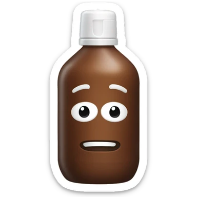 brown gel bottle sticker