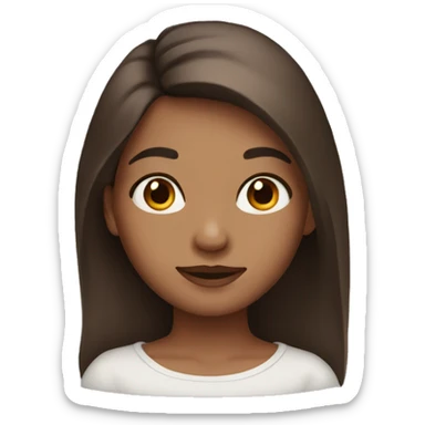Brown eyed girl with brown hair  sticker