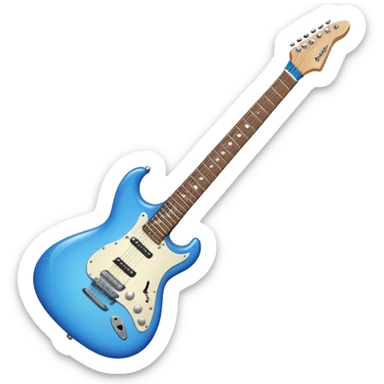 Blue electric guitar  sticker