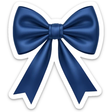 Navy blue bow sticker
