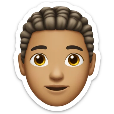 lightskin teenage boy with straight back cornrows sticker