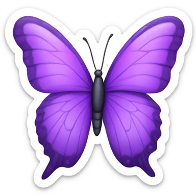 Purple butterfly sticker