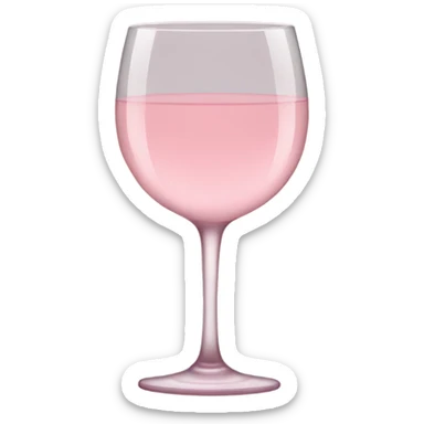Pale pink wine glass sticker