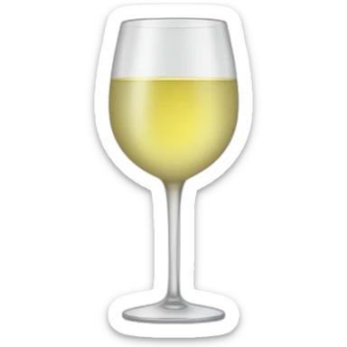 Glass of white wine sticker
