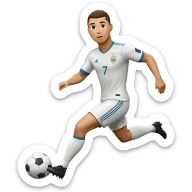 Ronaldo scoring a goal sticker
