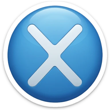 round blue tick sticker