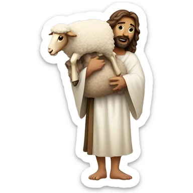 jesus carrying sheep sticker
