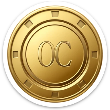 thick casino token sticker