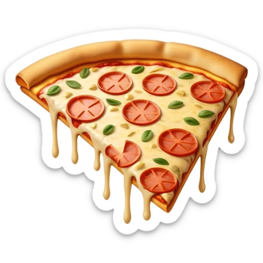 Pizza with gold bars sticker