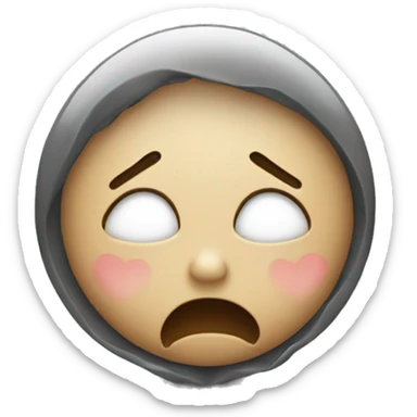 Crying face with a heart sticker